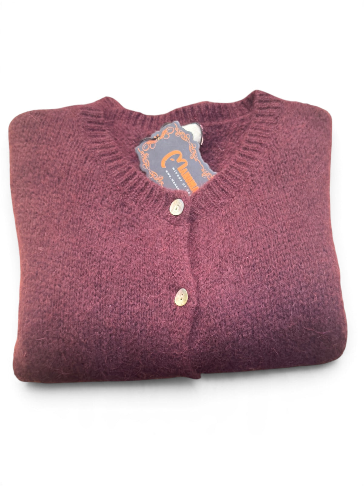 Round Neck Button-Up Cardigan for Women