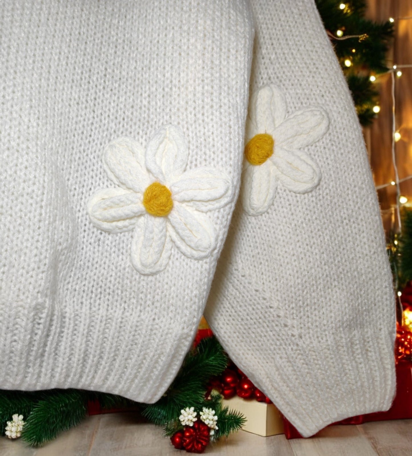 Floral Trendy Crewneck Long Sleeve Jumper Pullover - Stylish Fall/Winter