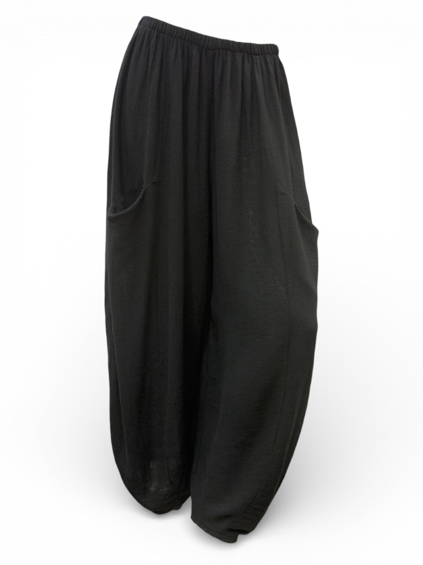 Relaxed wide-Leg Linen Trouser  With Roomy Side Pocket  For Women