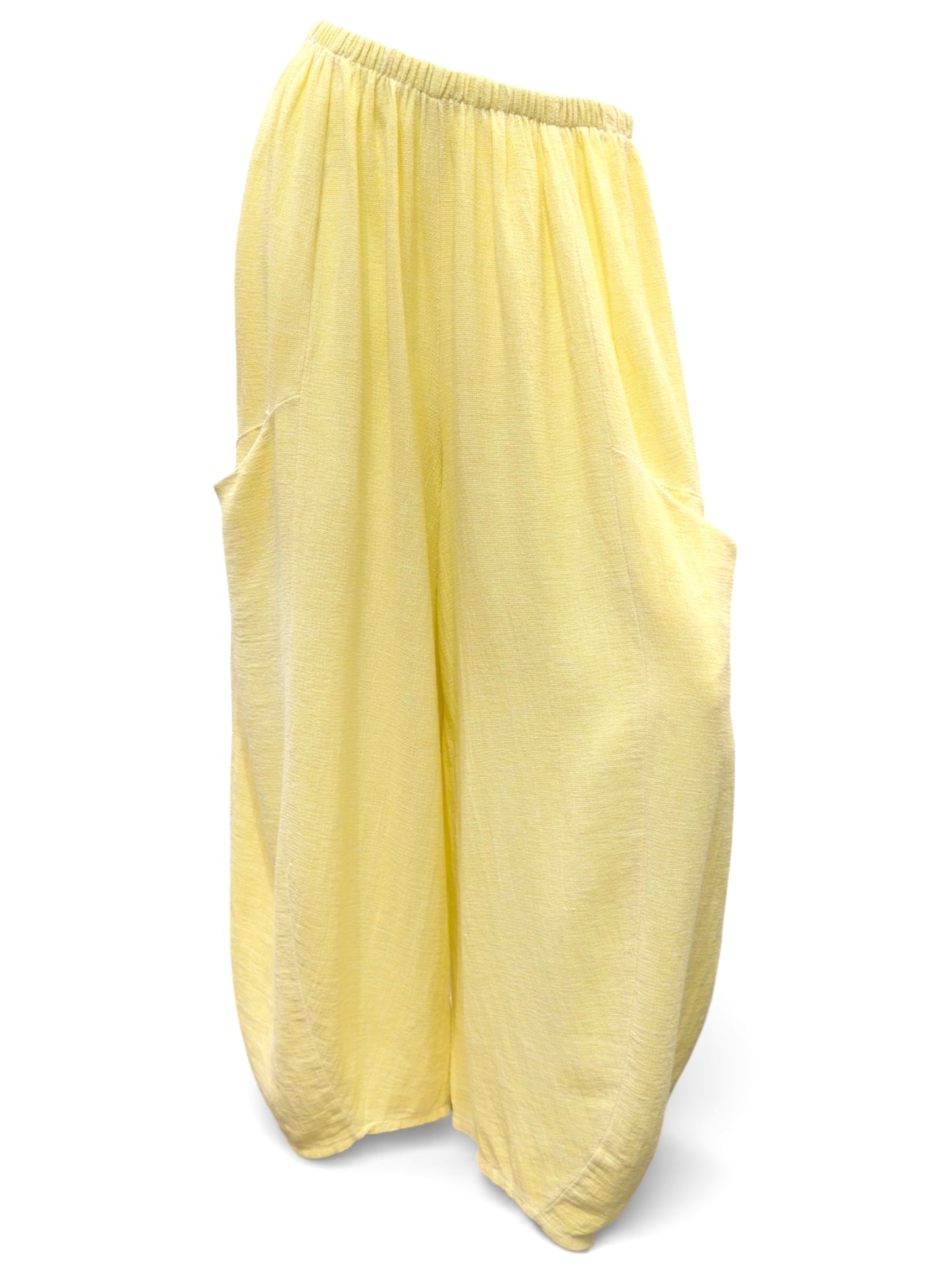 Relaxed wide-Leg Linen Trouser  With Roomy Side Pocket  For Women