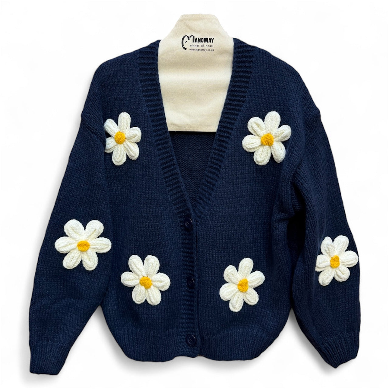 Floral Cardigan Knit Sweater