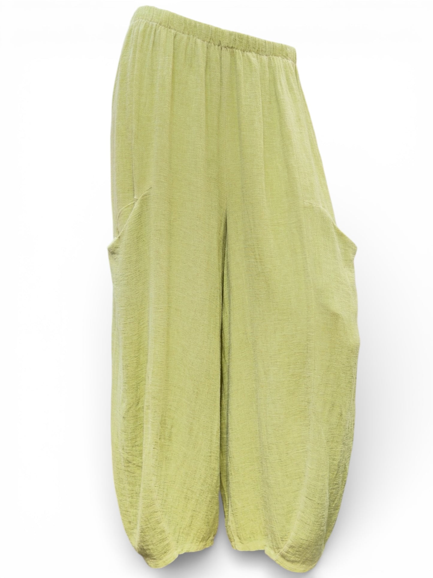 Relaxed wide-Leg Linen Trouser  With Roomy Side Pocket  For Women