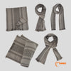 100% Cashmere lining design scarf - Brown