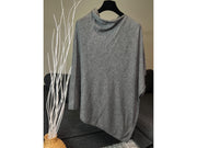 Handmade Cashmere Blend Poncho  ... A luxury gift for ladies of all ages. - Charcoal GREY  colour/ SEAM on side