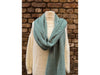 Handmade thick Cashmere blended herringbone pattern Scarf  green colour/Oversized Scarf /Wrap/ Shawl / Autumn Winter Travel Blanket