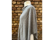 Handmade Cashmere Blend Poncho  ... A luxury gift for ladies of all ages. -  ASH GREY  colour/ SEAM on side