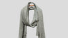 Handmade Natural Cashmere blended  Scarf-Grey Ash