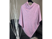 Handmade Cashmere Blend Poncho  ... A luxury gift for ladies of all ages. -  Lilac colour/ SEAM on side