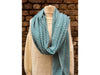 Handmade thick  Cashmere blend Scarf - Dimond pattern /Oversized Scarf /Wrap/ Shawl / Autumn Winter  / Both MEN &Women SEA GREEN  colour